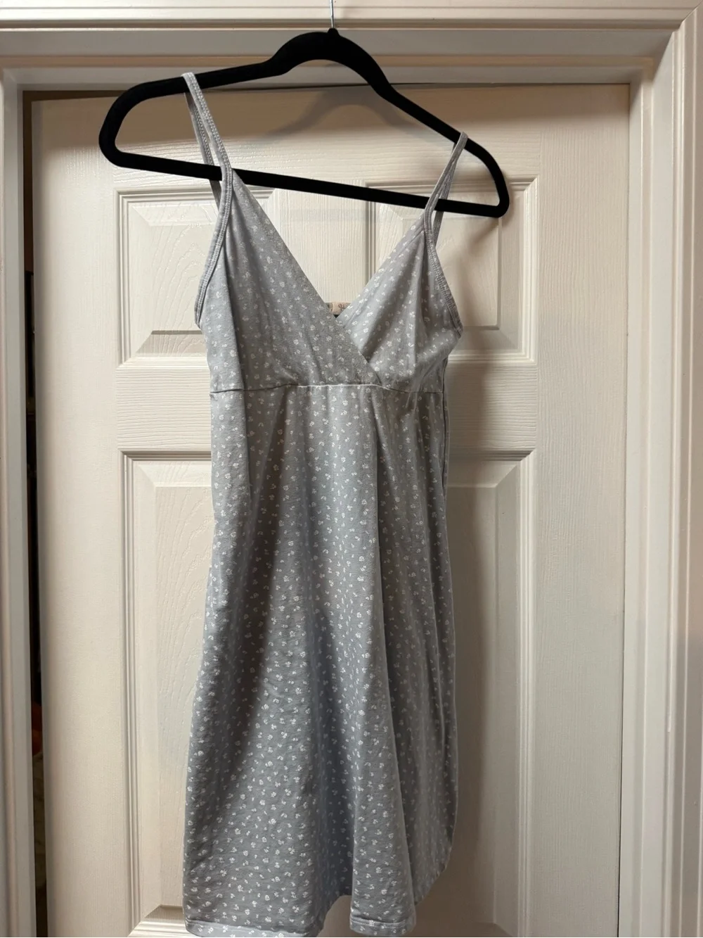 Brandy Melville Grayish Blue Floral Spaghetti-Strap Dress - Picture 1 of 5